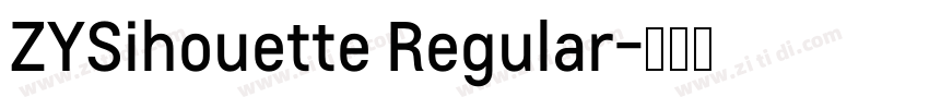 ZYSihouette Regular字体转换